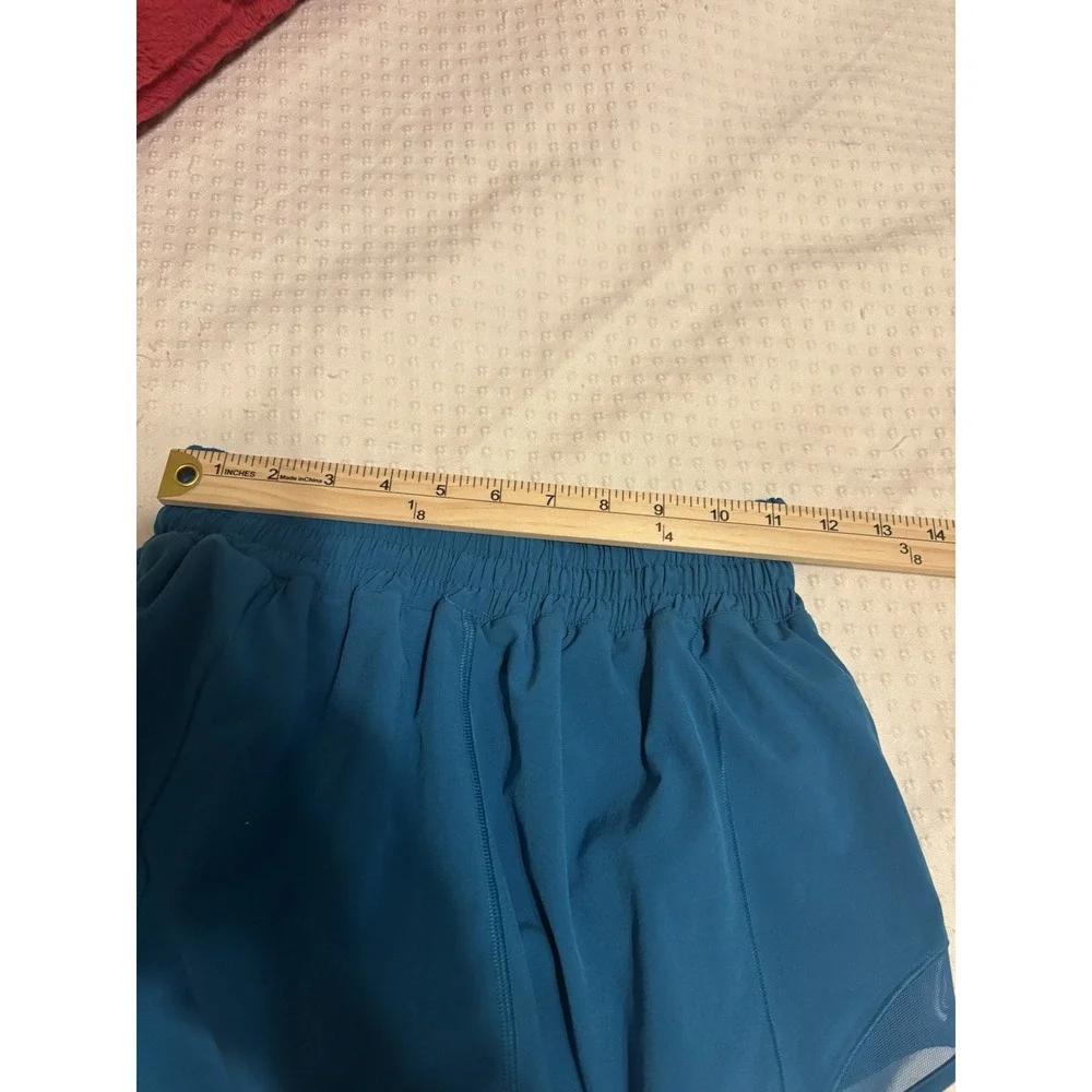 Lululemon Blue Women's Athletic Mesh Shorts Lined Elastic Waist Gym LW7DESS.01